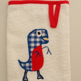Waschlappen Kinderwaschlappen Babywaschlappen spugna spugnetta strofinaccio guanto da bagnoT-rex Tyrannosaurus dinosauro MarionP - Marion Pramstrahler Giacomuzzi Kinderaccessoires Kindersachen Vilpian Teis Südtirol