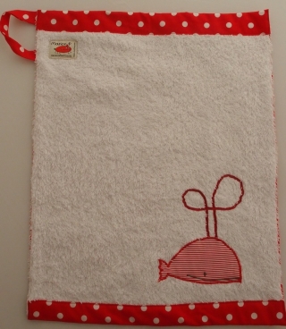 Handtuch Kindergartenhandtuch asciugamano towel Wal balena whale - MarionP Kinderaccessoires accessori  bimbi