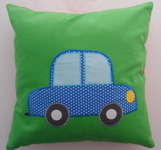 Kissen Kissenbezug Polster Polsterbezug Kinderkissen Dekokissen cuscino fodera pillow Auto macchina car - MarionP Kinderaccessoires accessori bimbi