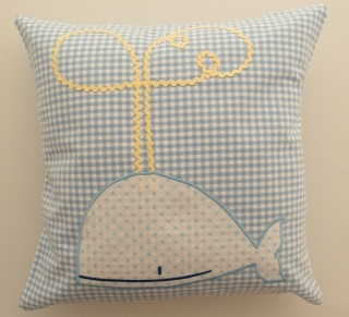 Kissen Kissenbezug Polster Polsterbezug Kinderkissen Dekokissen cuscino fodera pillow Wal balena whale - MarionP Kinderaccessoires accessori bimbi