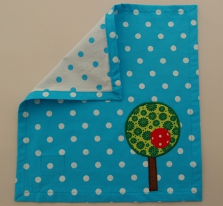 Serviette Stoffserviette Kinderserviette Kindergartenserviette tovagliolo Baum blau albero blu  - MarionP
