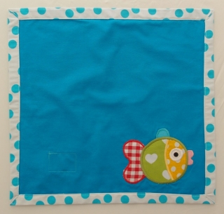Serviette Stoffserviette Kinderserviette Kindergartenserviette tovagliolo Fisch blau pesce blu - MarionP - Marion Pramstrahler Giacomuzzi Kinderaccessoires Kindersachen Vilpian Teis Südtirol