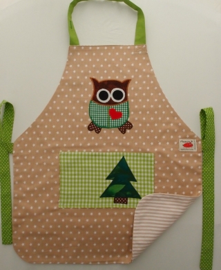 Schürze Kinderschürze Kindergartenschürze grembiule abbigliamento bambini apronEule gufo owl - MarionP -  Kinderaccessoires Kindersachen Südtirol