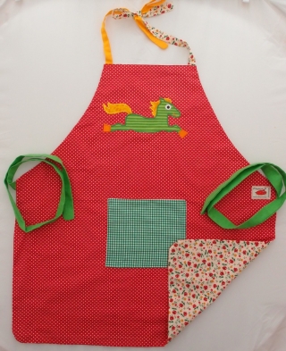 Schürze Kinderschürze Kindergartenschürze grembiule abbigliamento bambini apron Pferd cavallo horse - MarionP -  Kinderaccessoires Kindersachen Südtirol