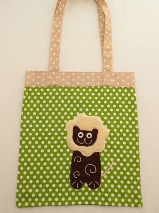Tasche Tragetasche Einkaufstasche Schultertasche Stofftasche borsa borsone sacchetto Löwe leone lion- MarionP Kinderaccessoires accessori bimbi
