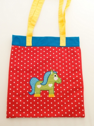 Tasche Tragetasche Einkaufstasche Schultertasche Stofftasche borsa borsone sacchetto Pferd cavallo horse - MarionP Kinderaccessoires accessori bimbi