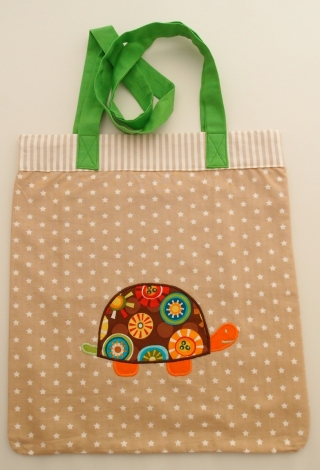 Tasche Tragetasche Einkaufstasche Schultertasche Stofftasche borsa borsone sacchetto Schildkröte tartaruga turtle - MarionP Kinderaccessoires accessori bimbi