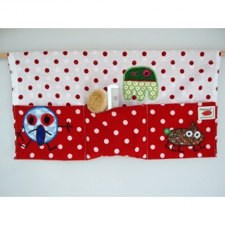Wallbag Wandtasche Monster rotporta accessori a muro porta utensili decorazione a muro mostri rosso- MarionP