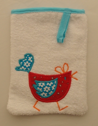 Waschlappen Kinderwaschlappen Babywaschlappen spugna spugnetta strofinaccio guanto da bagno Huhn gallina- MarionP - Marion Pramstrahler Giacomuzzi Kinderaccessoires Kindersachen Vilpian Teis Südtirol