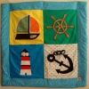 Krabbeldecke Spieldecke Kinderdecke Babydecke Kuscheldecke Segeln Segelboot Steuerrad Leuchtturm Anker apunta per gattonare trapunta carponi trapunta gattoni trapunta bimbo vela barca a vela timone faro ancora- MarionP
